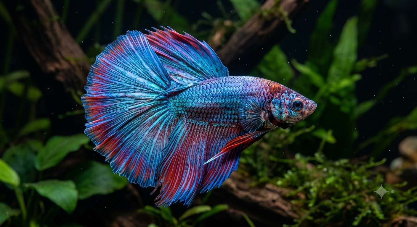 Đặc điểm hình thái độc đáo và sắc nét của cá Betta Halfmoon